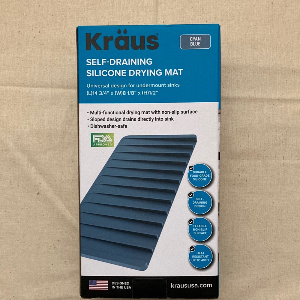 Kraus Self-Draining Silicone Drying Mat